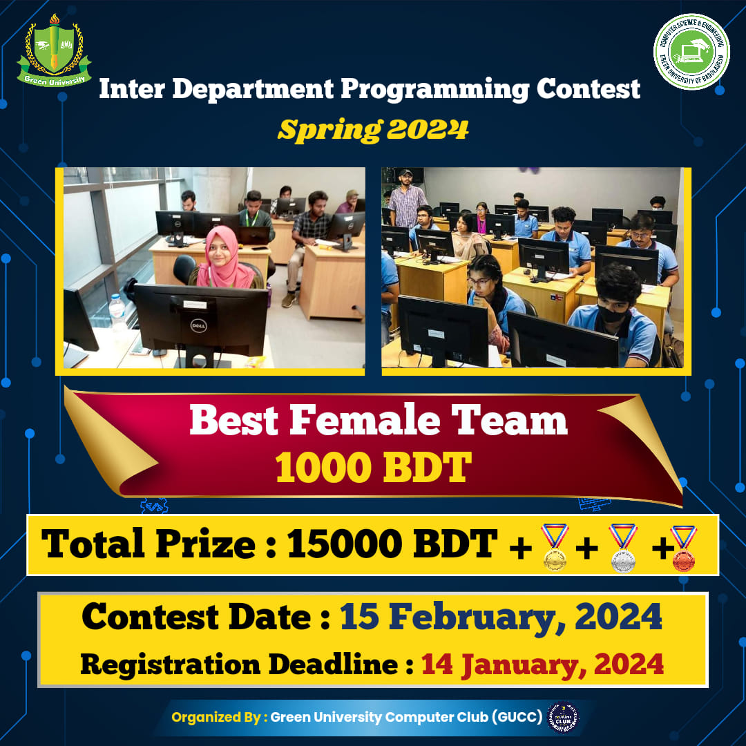 Code Like Ada: Inter Department Programming Contest Spring-2024