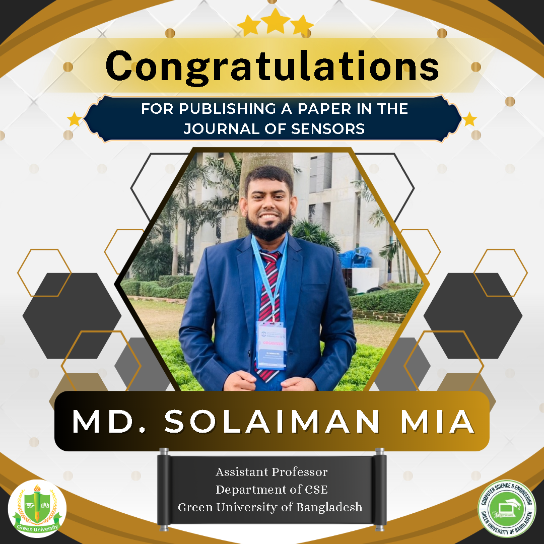 Congratulations to Md. Solaiman Mia on the publication of his paper