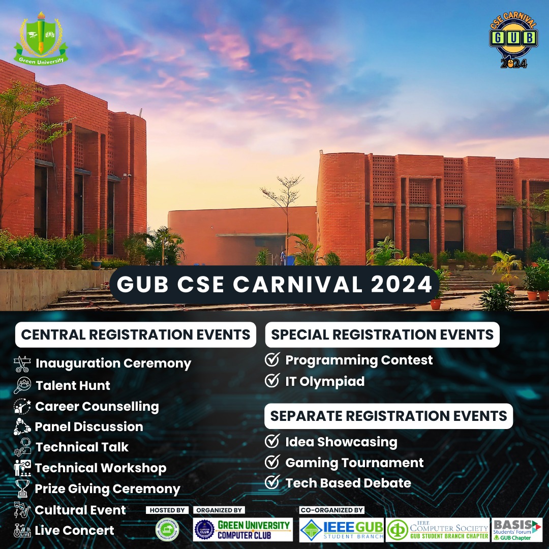 GUB CSE Carnival 2024 || Inspiring Innovation