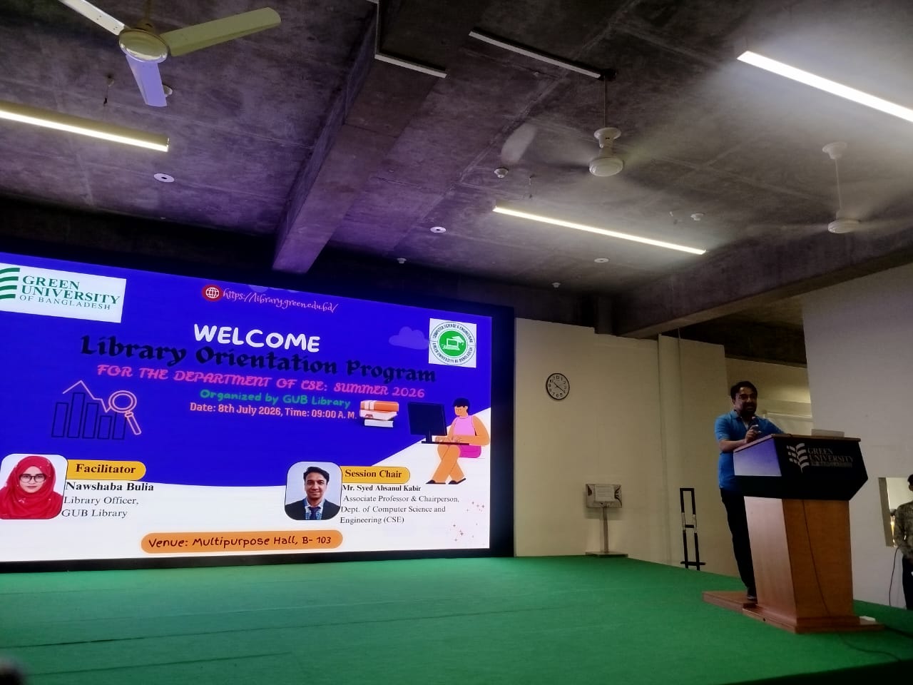 Green University Library Host Successful Orientation for New Students of CSE Department