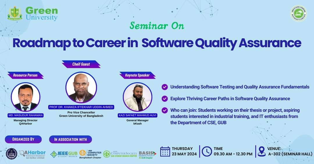 Seminar on Roadmap to Career in Software QA